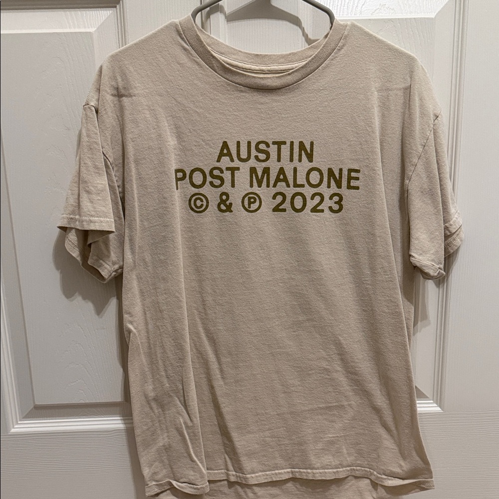 Austin Post Malone Beige Short Sleeve Tee